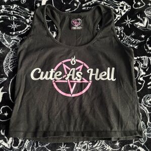 Too Fast Cute as Hell Pentagram Tank Top